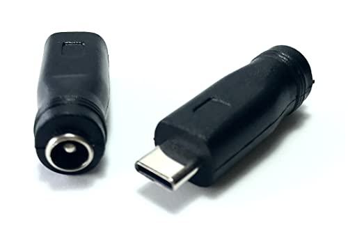 Access 【 2個セット 】DCジャック DC電源 USB Type-C 変換 コネクター 5.5x2.1mm タイプC USB-C DY03