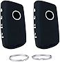 Silicone Smart Remote Key fob Cover case Compatible with 2019-2023 Mazda 3 6 CX-30 CX-5 CX-9 CX-50.Part Number：WAZSKE11D01 662F-SKE11D01 (Black+Black)