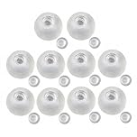10 PCS DIY Empty Squishies Balloon Skins, 6cm Clear Elastic Rubber for Homemade Stress Balls, Fillable Sensory Squeeze Toy Kit, Slow Rising DIY Craft
