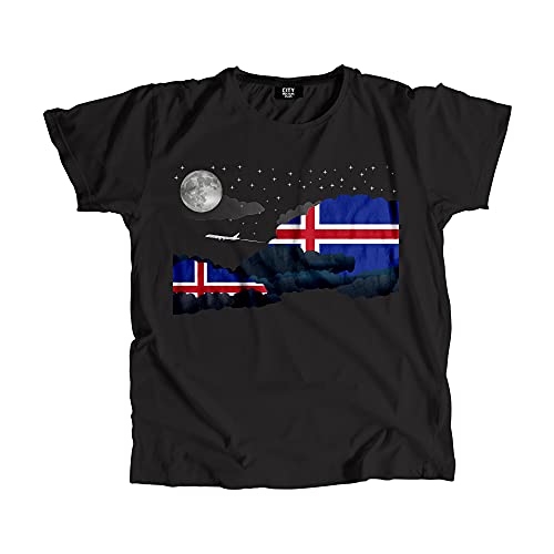 T-shirt Iceland Night Clouds vêtement imprimé nature unisexe