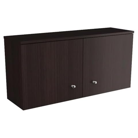 Inval Abrossia Wall-Mounted Storage Cabinet with Shelves for Kitchen, Office, Bathroom, Breakroom, 17.32" H x 36.02" W x 10.63" D, Espresso Cover