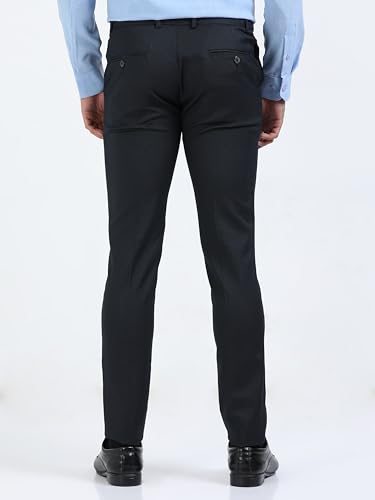 Image of Mc Henry Men's Techno Flex 2inch- Waist Expandable Wrinkle Free Stretchable Striped Slim Fit Elite and Luxurious Formal Trousers for Men