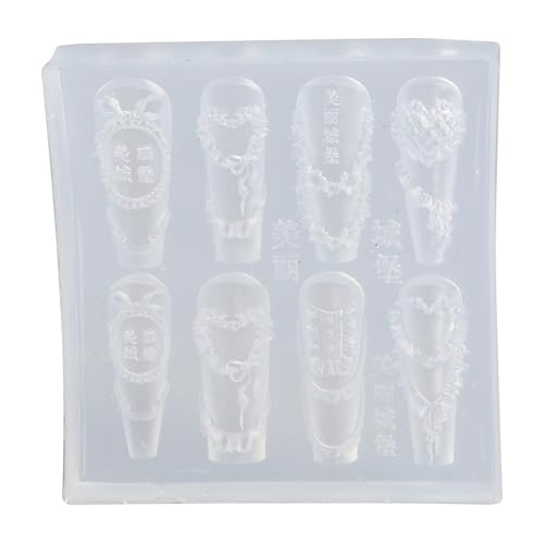 Molde profesional de silicona para uñas, detalles tallados intrincados, fácil de desmoldar, para accesorios de uñas de resina, accesorios de uñas