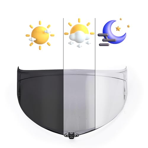 Image of PSLER Photochromic Shatterproof Motorcycle Helmet Visor for K6 K6s | Impact-Resistant ,UV400 Protection, Tinted Face Shield for K6 K6s,Helmet Accessories Replacement