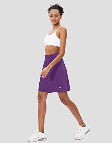 Viodia Women's 20" Knee Length Skorts Skirts UPF50+ Athletic Tennis Golf Skirt for Women Casual Summer Skirts