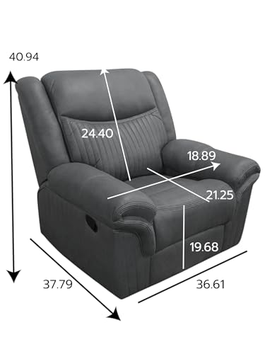 Image of Snow White Recliner Chair | Motorised Recliner Chair | Leather Motorised Recliner | Single Sofa Recliner | 1 Seater Chair | 1 Year Warranty | White Leather