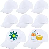 Kids White Baseball Caps Bulk DIY Blank Baseball Hats Summer Sport Ball Caps for Child Boys Girls Golf Outdoor Activities (8)