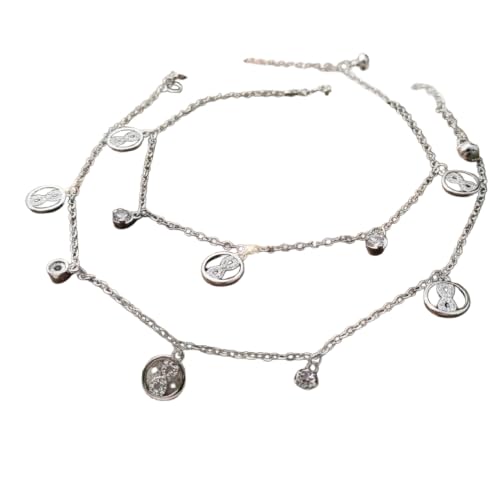 Image of Parasmoni Trendy Silver Anklet for Women - Stylish