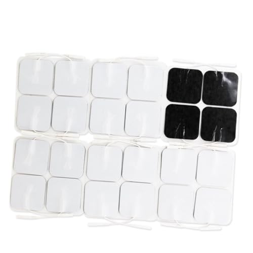 Homoyoyo Almohadillas de Electrodos Reutilizables 48 Piezas sin Látex 5X5Cm Autoadhesivas para Estimuladores Ems Gel de Impedancia Sólida Fácil Limpieza Uso Prolongado