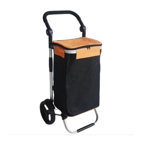 Carrito de la compra plegable con 2 ruedas, carrito de la compra portátil para comestibles, supermercado, ancianos, uso doméstico