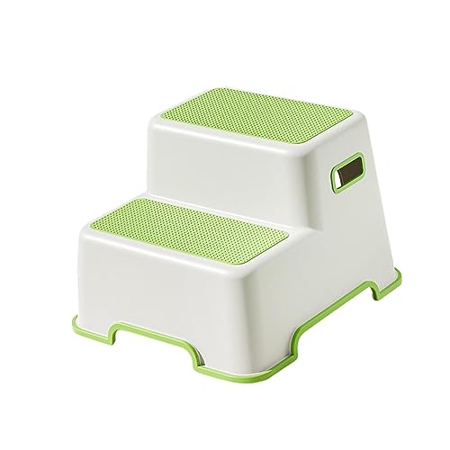 Tabouret à deux marches pour tout-petit vert Gralara