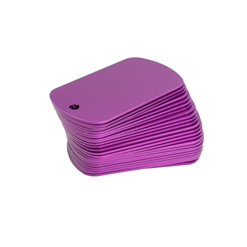 Image of StayMax Aluminum Blank Tags Stamping Blanks 25 Pack (Purple)