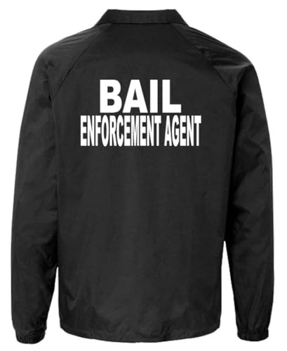 Service and First Responders Bail Enforcement Agent Coaches Jacket Event Staff Men’s Women’s Windbreaker