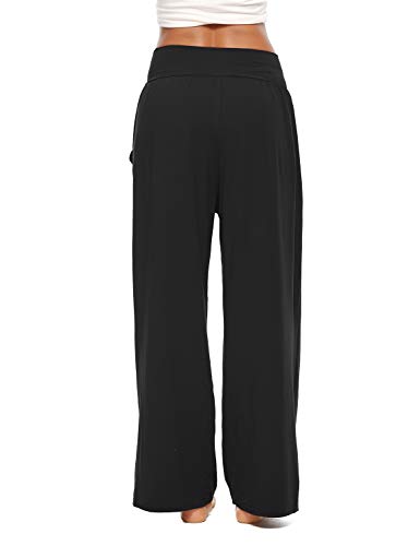 Best Sweatpants for Women Over 50: Comfort Meets Style in 2025 4 ZJCT Womens Yoga Sweatpants Comfy Loose Wide Leg Lounge Workout Running Joggers Pants with Pockets Black M