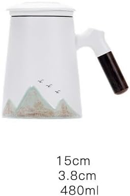 GSOUL Kungfu Tea cup Qianli Jiangshan Cultural And Creative Gifts Tea And Water Separation Office Brewing Cups Small Tea Cups