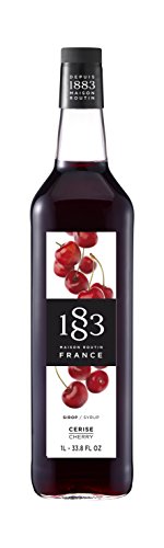 Image of 1883 Cherry Syrup for Drinks, Made in France, 1 Liter Glass Bottle