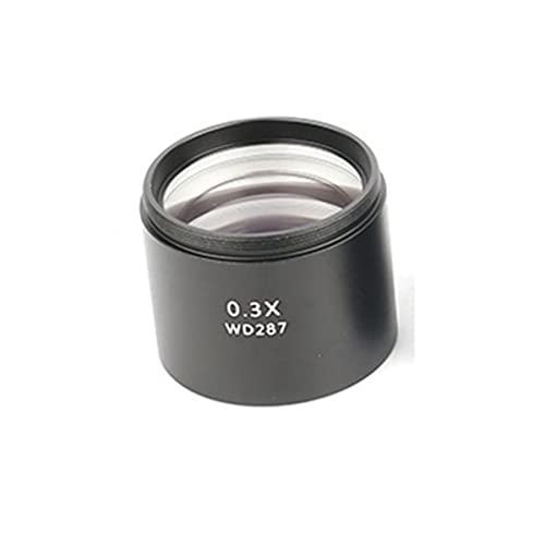 Microscope 48mm 0.3X 0.5X 0.7X 0.75X 1X 2X Trinocular Stereo Microscope Lens(0.3X)