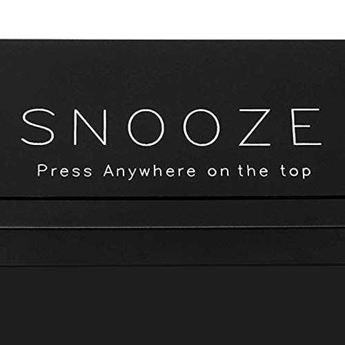 REACHER Small LED Digital Alarm Clock with Simple Operation, Full Range Brightness Dimmer, USB Phone Charger Port, Easy Snooze, Adjustable Alarm Volume, Outlet Powered for Bedrooms Bedside(Black)