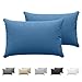 Taie Oreiller 50 x 70 cm Coton (Lot de 2) Dreamzie - 100% Coton Jersey 150 GSM -Bleu - Taie d'oreiller 50x70 cm- Housse de Coussin Résistant et Hypoallergénique pour Oreiller 50x70 cm