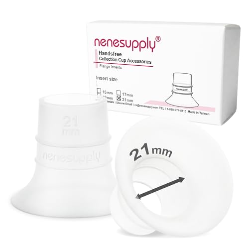 Image of Nenesupply 21mm Flange Inserts for Handsfree Wearable Collection Cups. Work with 24mm breastshields /Flanges.Reduce Flange Size to 21mm. Compatible with Spectra, Medela Elvie Momcozy Flanges