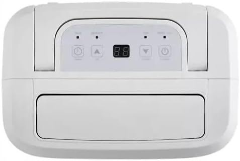 Top view of the dehumidifier with LED display and control panel