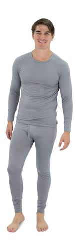 Mossy Oak Mens Thermal Underwear Set, Fleece Lined Long Johns Shirt and Pants, Cold Weather Base Layer Hunting Gear