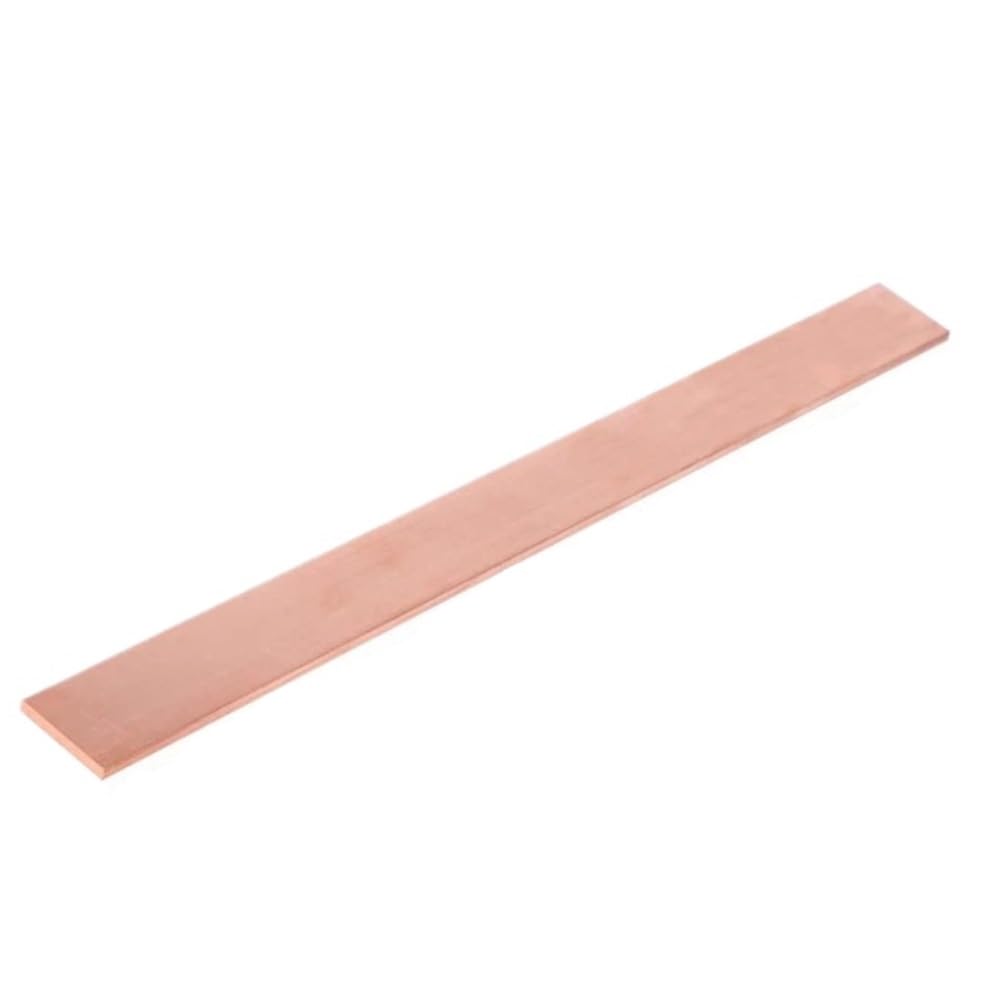 1 Stück hochwertiger T2-Kupfer-Flachstangenstreifen, reines Kupferplatten-DIY-Material, reine Kupferfolienstreifenlänge 500 mm/20 Zoll(12x20x500mm)