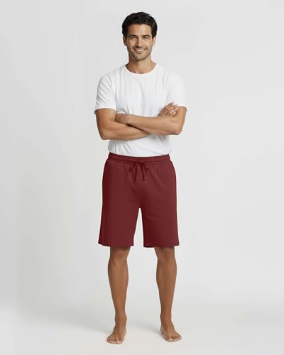 Image of 3 Pack Men's Pajama Shorts Sleep Lounge Casual PJ Comfy Cooling Pockets | Available In Big & Tall, Soft, Stretchy, Breathable, Elastic Waist, Athletic, Gym, Workout, Sweat, Summer, Night, Bottoms