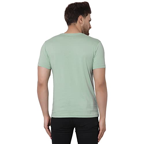 Image of Red Tape Men Pastel Green Round Neck T-Shirt
