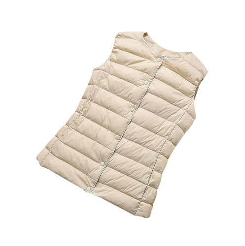 Chaleco Plumas Mujer Ligero Chaleco Guateado de Mujer Chaleco Plumon Ultraligero para Mujer Chaleco Plumifero Señora sin Mangas Chaleco Plumífero Mujer Chaleco Plumiferos Puffer Pluma Mujer 4XL