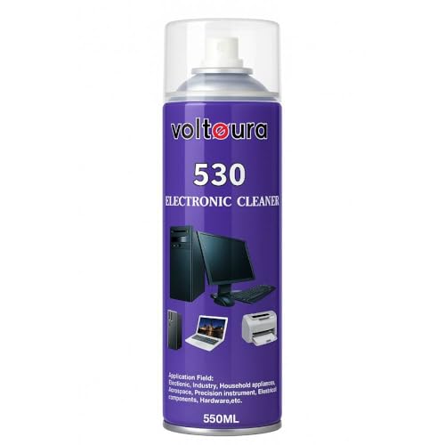 Image of Voltoura530 Electronic Contact Cleaner Spray - 550ml | Fast Drying, Residue-Free, Safe for PCB, Switches, Connectors, Relays, Keyboards & Electronics (Pack of 1)