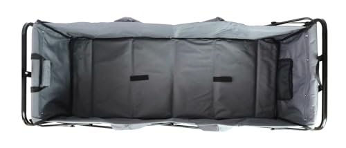 FROSAL Bollerwagen Oskar faltbar Kinder XXL groß lang grau Transportwagen Handwagen extralang – Bild 5