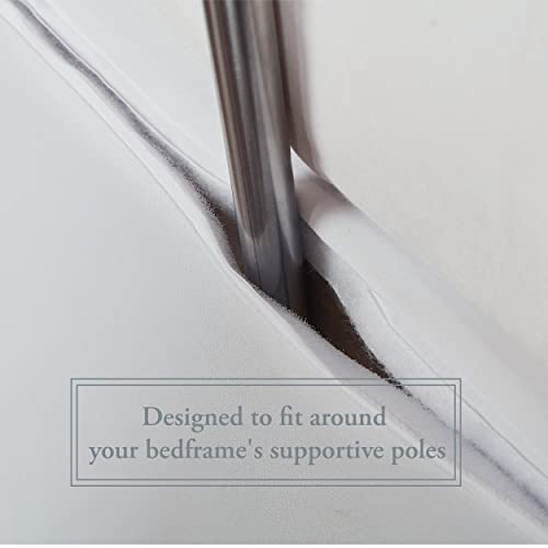 Bed Maker's Wrap-Around Microfiber Bed Skirt For Adjustable Beds, Tailored Style, 15 Inch Drop Length, King, White #TOP3