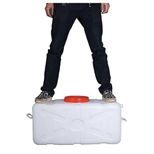 Vatten jerry burk stor rektangulär förtjockad plasthink av livsmedelskvalitet horisontell förtjockning rent vatten reservoar tanklock yttre tank (storlek: 100 L)