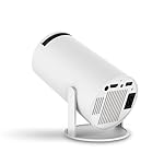 Mini Portable Projector 4K WiFi 6 BT 5.2 Upgraded Portable Projector Full HD Supported for Phone /PC /TV /HDMI /PS5 /Laptop Auto Keystone Home Theater 180Â° Rotation [Built-in App] White