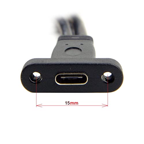 chenyang USB 3.0 19Pin Motherboard Header to USB 3.1 Type C USB C Female Adapter Cable with Bracket 40cm, 19Pin to USB C - Image 4