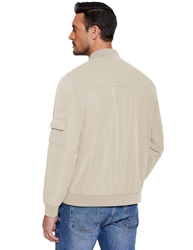 Coofandy Mens Casual Bomber Jacket Slim Fit Light Weight Rain Windbreaker Jacket thumb #2