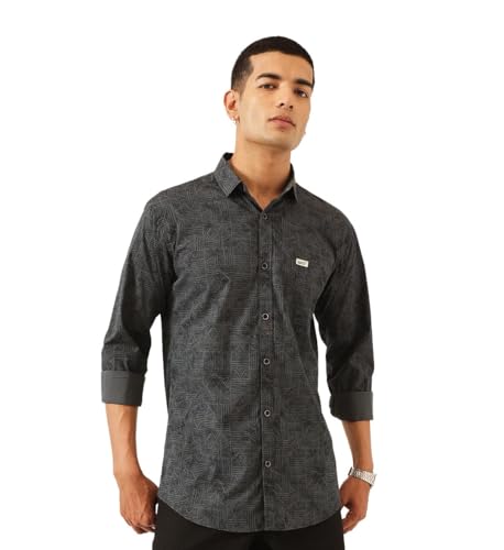 Image of Majestic Man Stylish Geomatric Print Casual Shirt - Pure Cotton| Full Sleeve | Trendy & Comfortable