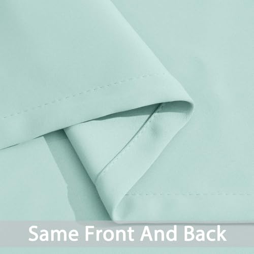 Yakamok Blackout Curtains for Bedroom,Thermal Insulated Room Darkening Drapes for Living Room, Set of 2 Panels (Aqua,38 x 36Inch)