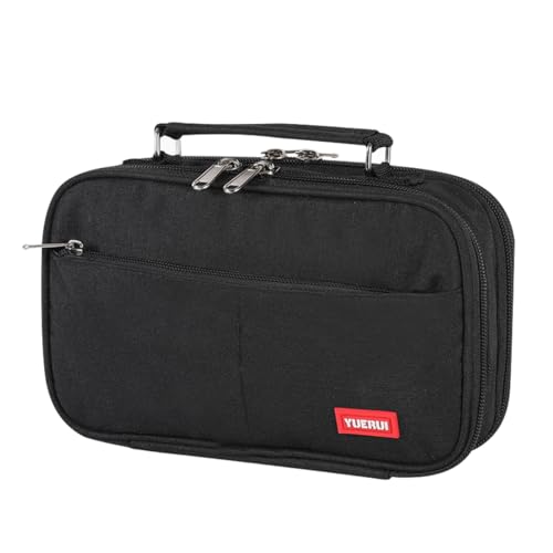 Mochilas Y Bolsas, Office Product MOLORATE Estuche de Lápices de Gran Capacidad, Estuche de Lápices con Compartimento Expandible,Estuche de Lápices Escolar con Asa y tres Cremallera, Estuche...
