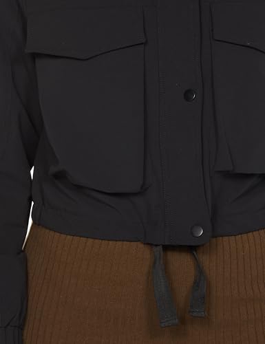 Image of Qube By Fort Collins Women's Faux Fur Regular Winter Puffer Jacket with Collar Stylish, Warm & Lightweight