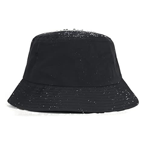 Zylioo XXL Waterproof Bucket Rain Hats Large UV Protection Sun Hat Big Lightweight Walking Hat for Men Women Black Cover