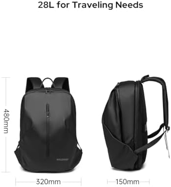 Laptop Bag for Men Waterproof Backpack 15.6 inch with Padded Laptop Compartment, Anti Theft Pocket,Front Organizer,2-Side Pockets,Adjustable Shoulder Straps|28L College/Office/Travel Backpack