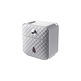GFDFD Harzgewebe Box- Staubdichtes Papierrollenhalter und Spender - Wand befestigte Toilettenpapierrollen Stehen Container for Badezimmer Lagerung Organizing (Color : Grayish White)