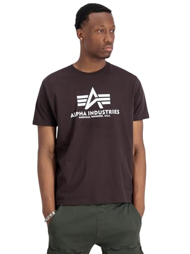 Alpha Industries Herren Basic for Mens T-Shirt, Jagdbraun, 3XL EU – Ansicht 3