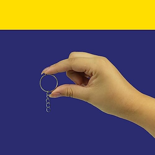 Argola Para Chaveiro C/Corrente - Kit C/100 Peças 25 Mm-nybc