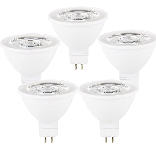 Lot de 5 MR16 GU5.3/GX5.3 6w 230V 600LM No Dimmable 120° LED Ampoule Projecteur Spotlight de Plafond Remplacement d'ampoule Halogène 60W Éclairage de Rail Encastré Blanc Chaud 3000K