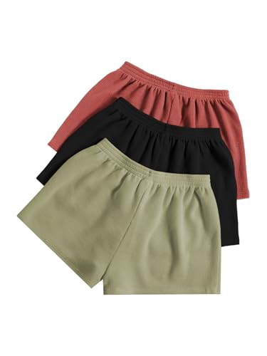 Image of SOLY HUX Women's Summer Shorts 3 Packs Casual Comfy Shorts Sets
