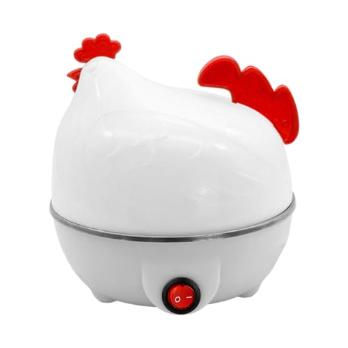 Egg Cooker,Egg Poacher Steam Egg Cooker 7-Egg Capacity Chicken Shape Rapid Boiled Egg Maker,Soft Boiled Eggs With Auto Shut Off,Egg Boiler For Hard Boiled Eggs,