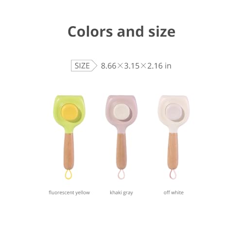 Image of Cat Brush Dog Brush with Release Button for Shedding (fluorescent yellow color)